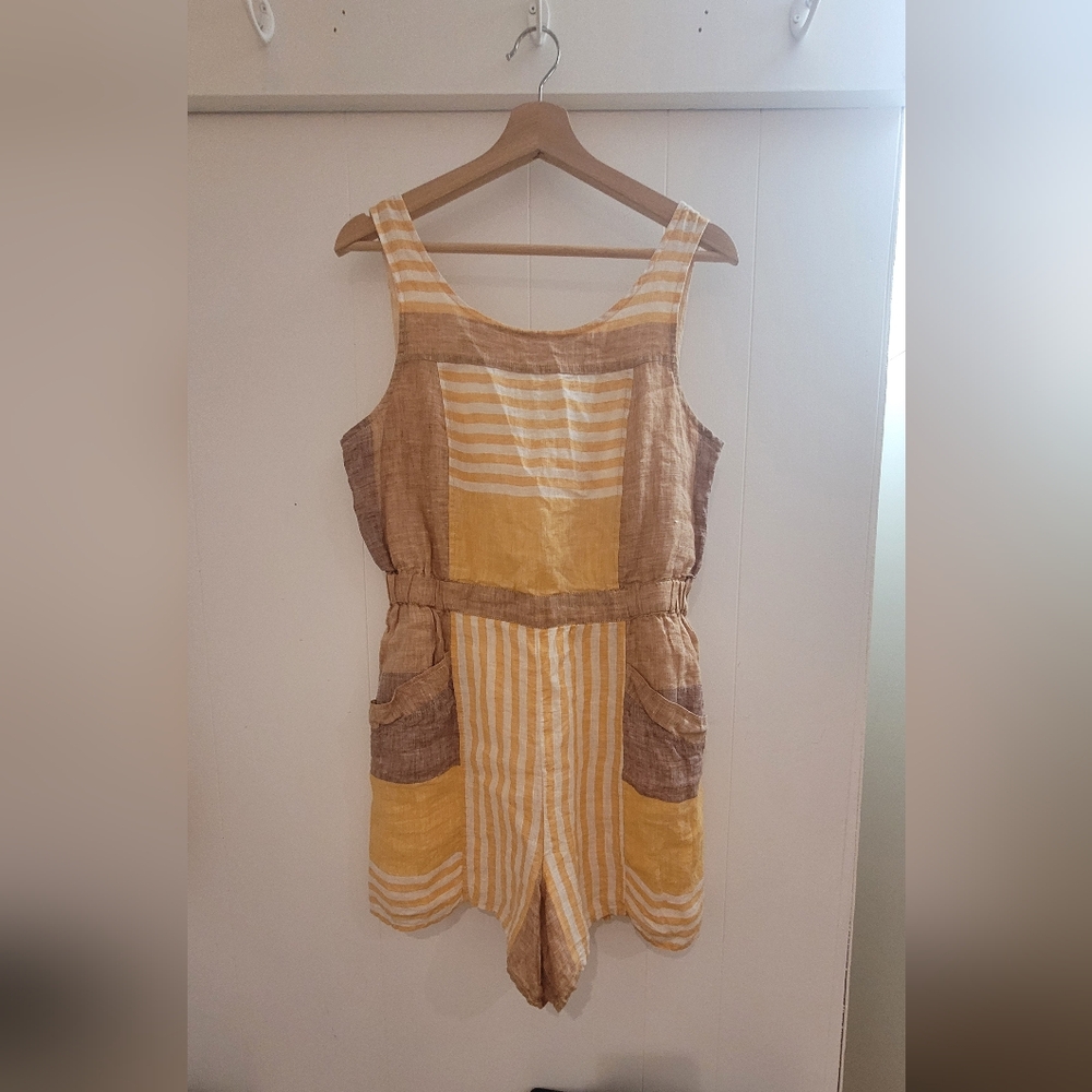 Anthropologie Linen Romper